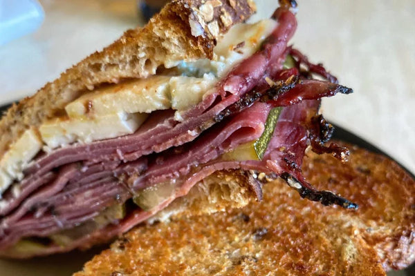 Oaksteak High Stacked Pastrami Sandwich