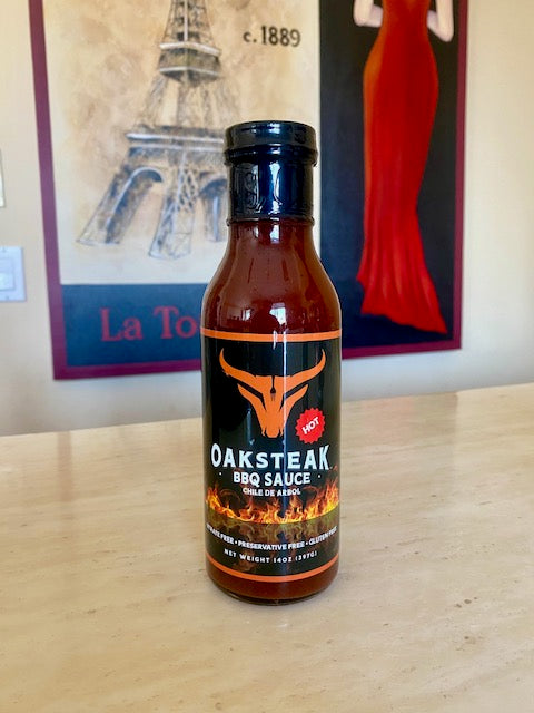 Oaksteak Hot BBQ Sauce - 12 oz