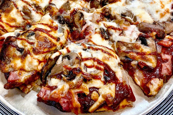 BBQ Beef Bacon & Mushroom Pizza