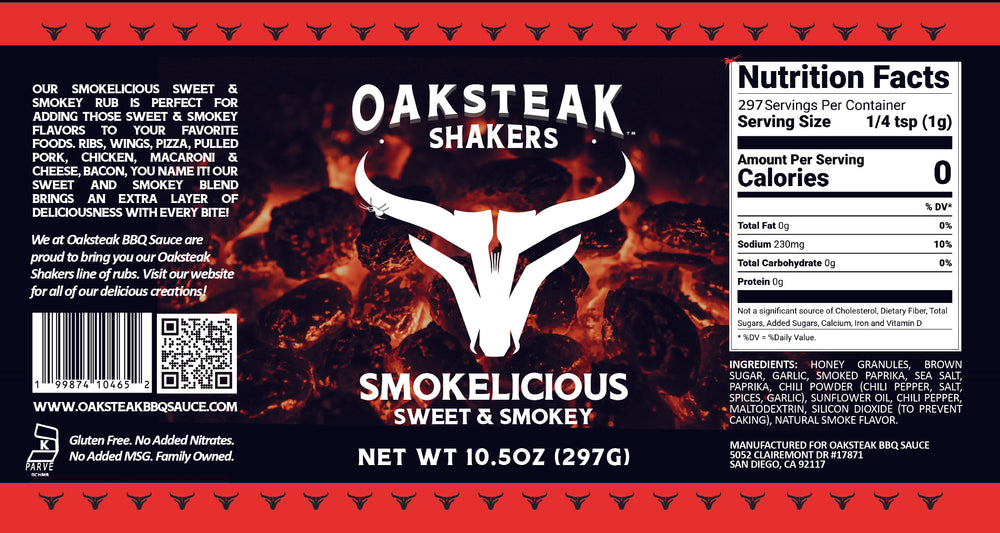 Oaksteak Shakers - Smokelicious Sweet & Smokey Rub