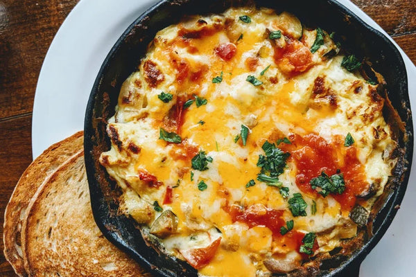 Spicy Oaksteak Omelet with Cheese
